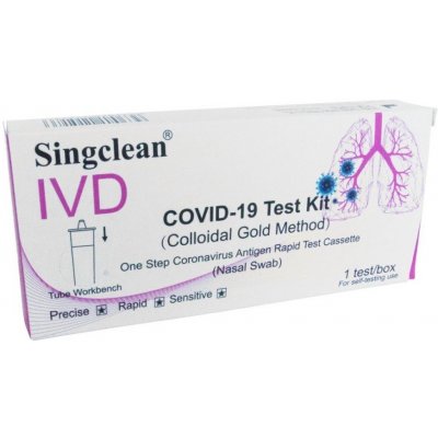 Hangzhou Singclean COVID 19 Test Kit Colloidal Gold Method 25 ks – Zboží Dáma