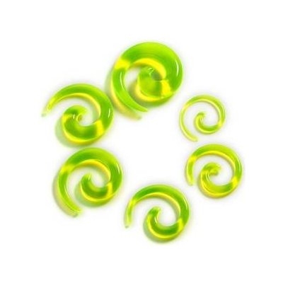 Šperky4U roztahovák do ucha spirála průhledná zelená EP1021-05 – Hledejceny.cz