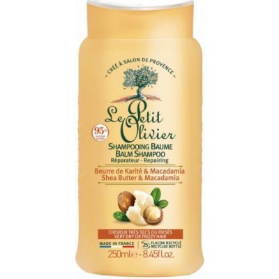 Le Petit Olivier Bambucké máslo a makadamový olej obnovující šampon na suché vlasy 250 ml – Zboží Mobilmania