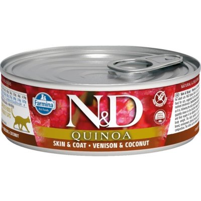 N&D Cat Quinoa Skin & Coat Venison & Coconut 80 g