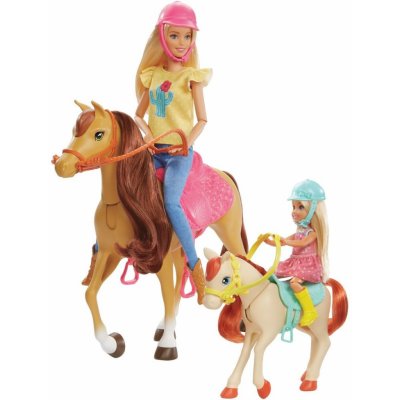 Barbie Jezdecká sada s koněm a poníkem – Hledejceny.cz