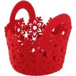 Toro Košík vánoční kulatý 15x15x14cm plstěný červený 1ks – Hledejceny.cz