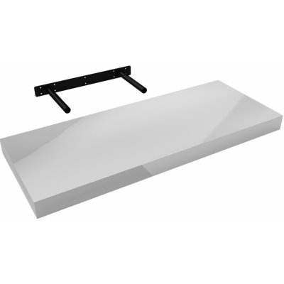 STILISTA Nástěnná police VOLATO lesklá bílá 50 cm – Sleviste.cz