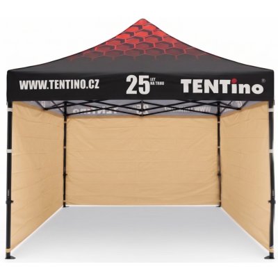 TENTino STEEL HEXAGON 3x3m 3A - BÉŽOVÁ, konstrukce + střecha TENTino + 3x boční strana – Hledejceny.cz