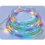 ACA Lighting LED dekorační řetěz 20m 200LED RGB 8 funkcí s adaptérem stříbrná měď [X01200312] – Hledejceny.cz