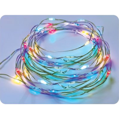 ACA Lighting LED dekorační řetěz 20m 200LED RGB 8 funkcí s adaptérem stříbrná měď [X01200312] – Hledejceny.cz