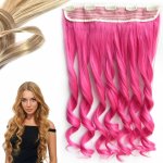 Girlshow Clip in pás vlasů vlnité lokny 55 cm odstín Peach Pink – Hledejceny.cz