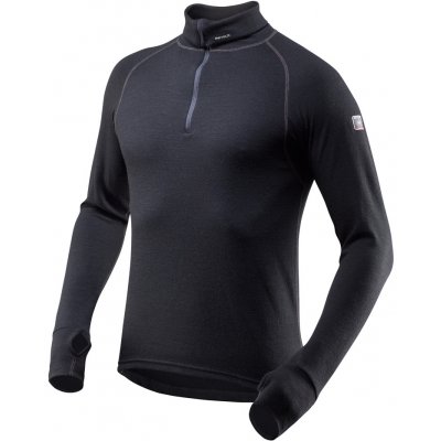 Devold pánské triko Expedition man Merino zip neck black černé – Hledejceny.cz