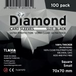 TLAMA games Obaly na karty Diamond Black: Square Small (70x70 mm) (80 mikronů, 100 ks) – Zboží Živě