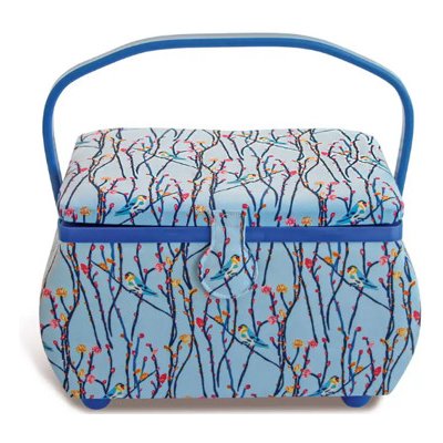 Kazeta - košík na šití - Blue birds, vel. L - PRYM – Zboží Dáma