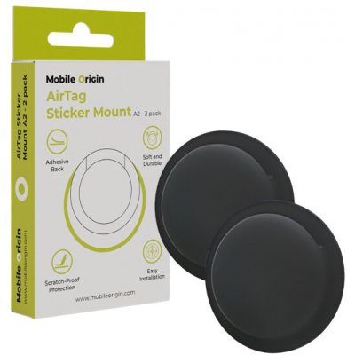 Mobile Origin AirTag Sticker Mount A2 2ks černý MO-ATS-BLK – Zboží Živě