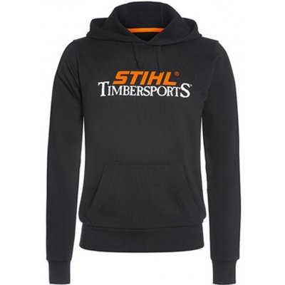 STIHL mikina s kapucí černá