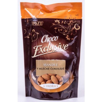 Poex Choco Exclusive Mandle v mléčné čokoládě se skořicí 175 g