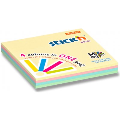 Hopax Stick'n Magic - samolepicí kostka - 76 × 76 mm, 100 l., pastelový – Hledejceny.cz