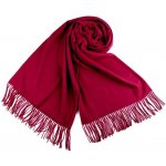 Šála typu pashmina s třásněmi 24 červená tmavá – Hledejceny.cz