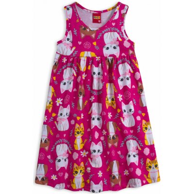 Dívčí šaty KYLY KOČKY růžové – Zbozi.Blesk.cz