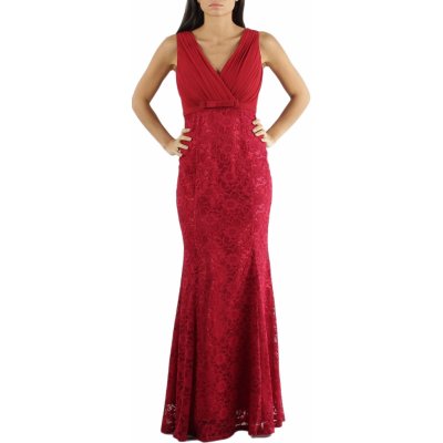 Charm's Paris společenské šaty krajkové dlouhé luxusní červená – Zboží Mobilmania