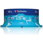 Verbatim CD-R 700MB 52x, Printable, spindle, 25ks (43439) – Zboží Živě