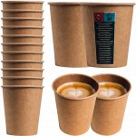 Papírové Kelímky Na horké a studené nápoje 250ml Kraft Kelímky Na Kávu – Zboží Mobilmania