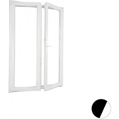Aluplast dvoukřídlé balkonové dveře Trojsklo Palisander/bílá Pravé 150 x 200 cm – Hledejceny.cz