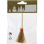 GEROMA Vánoční dekorace koště dřevo přírodní pr. 2 x 9,5 cm – Hledejceny.cz