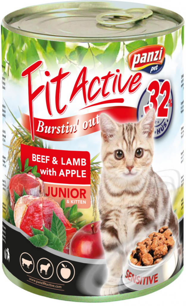 FitActive Junior Beef & Lamb pro kočky 24 x 415 g