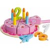 Příslušenství k dětským kuchyňkám Eichhorn Cake dřevěný narozeninový dort na podnose se svíčkami a čísly
