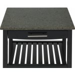 Klarstein Tennessee servírovací vozík 4 patra dřevo žula pojízdný Černá – Zboží Dáma