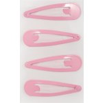 Jednobarevné kovové sponky 4 ks růžová – Zboží Dáma