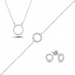 Olivie sada stříbrných šperků KRUH 7509 – Zboží Mobilmania