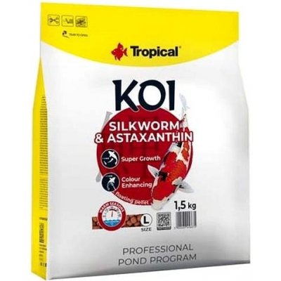 Tropical Koi Silkworm & Astaxanthin Pellet L 5 l, 1,5 kg
