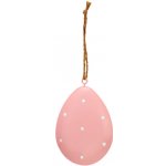 Textilomanie Závěsné kovové vajíčko PASTEL EGG - více barev Růžová – Hledejceny.cz