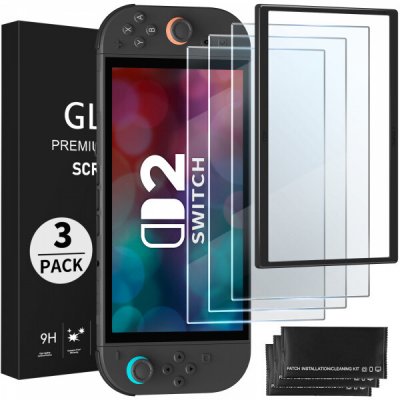 FUNLAB Ochranné tvrzené sklo 3 ks + aplikační nástroj Switch 2 – Zboží Živě