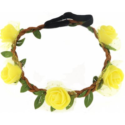 Biju Pružná čelenka do vlasů s malými květy 3713-3 žluté barvy 8000844-1 – Sleviste.cz