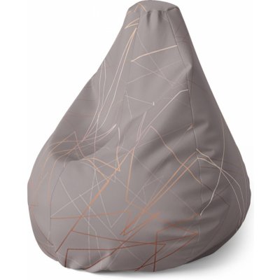 Sablio sedací vak Pear trojúhelníková abstrakce 140 x 100 x 25 cm – Zboží Dáma