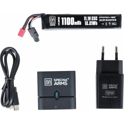 Specna Arms Sada nabíječe EASY NANO CHARGER 10W pro Li-Pol a akumulátor Li-Pol 11,1V 1100mAh 25C T-Dean – Zboží Dáma