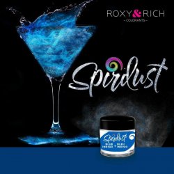 Roxy and Rich Metalická barva do nápojů Spirdust modrá indigo 1,5 g
