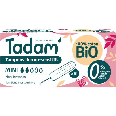 Tadam Tampony z BIO bavlny Mini 16 ks – Zboží Mobilmania