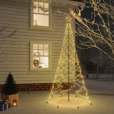 zahrada-XL Vánoční stromek s kovovým sloupkem 500 LED diod teplý bílý 3 m
