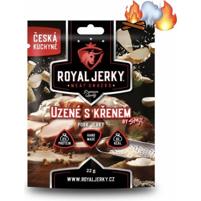 Royal Jerky Vepřové sušené maso Uzené s křenem 22 g – Zboží Dáma