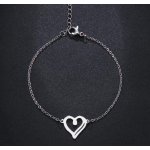 Steel Jewelry Náramek na nohu (kotník) srdce z chirurgické oceli NK220183 – Zboží Dáma