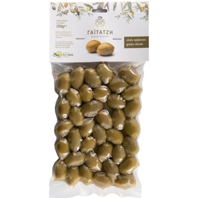 Gaitatzi zelené olivy s peckou vakuum 250 g – Zboží Dáma