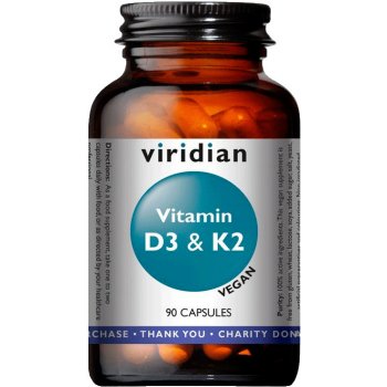 Viridian Vitamin D3 and K2 90 kapslí