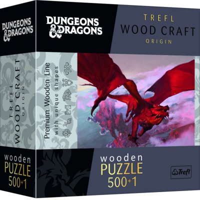 TREFL Wood Craft Origin Dungeons&Dragons: Starověký červený drak 501 dílků – Zboží Mobilmania