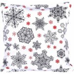 Forbyt Vánoční bavlna Černé a červené vločky 1167 40 x 40 cm – Zboží Mobilmania