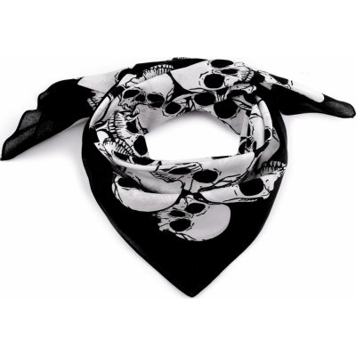 Stoklasa bavlněný šátek lebky 1 černá