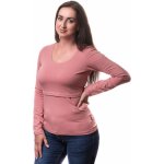 Jožánek kojicí tričko Kateřina dlouhý rukáv starorůžové – Zboží Dáma