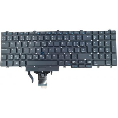 DeTech Podsvícená klávesnice pro notebook Dell E5550, CZ/SK – Zboží Mobilmania