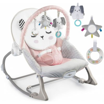 Nukido houpací křeslo s vibracemi - růžové – Hledejceny.cz