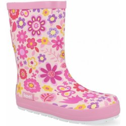 Koel4Kids Fuchsia Flower wellie bare